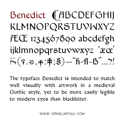 BENEDICT TYPEFACE