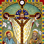 CRUCIFIXION with ST. JOSEPH & AARON