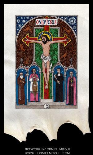 CRUCIFIX with AMERICAN SAINTS